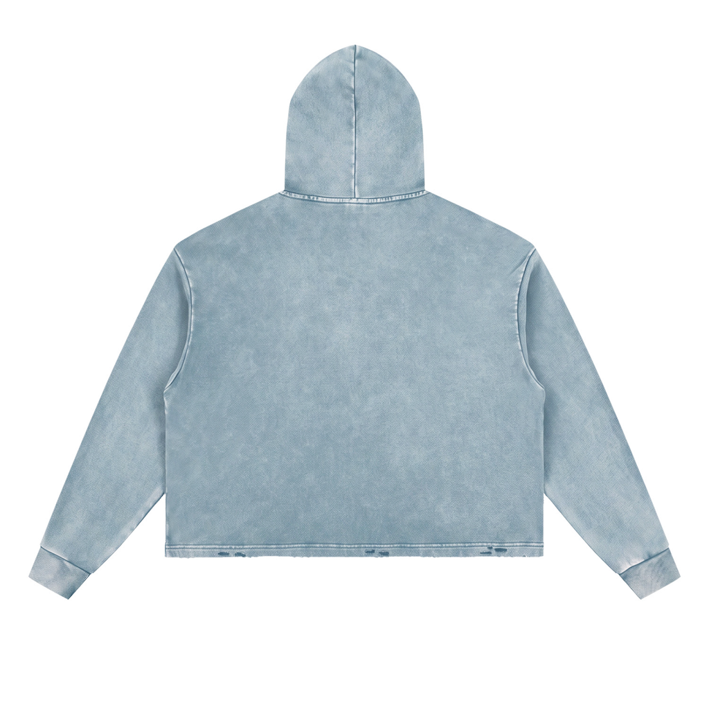 VV Frayed-Hem Hoodie