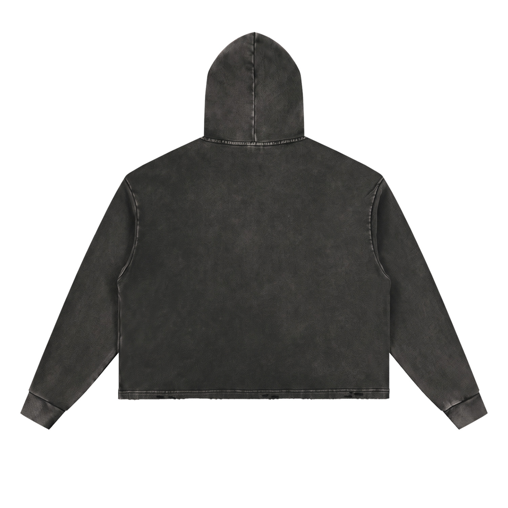VV Frayed-Hem Hoodie