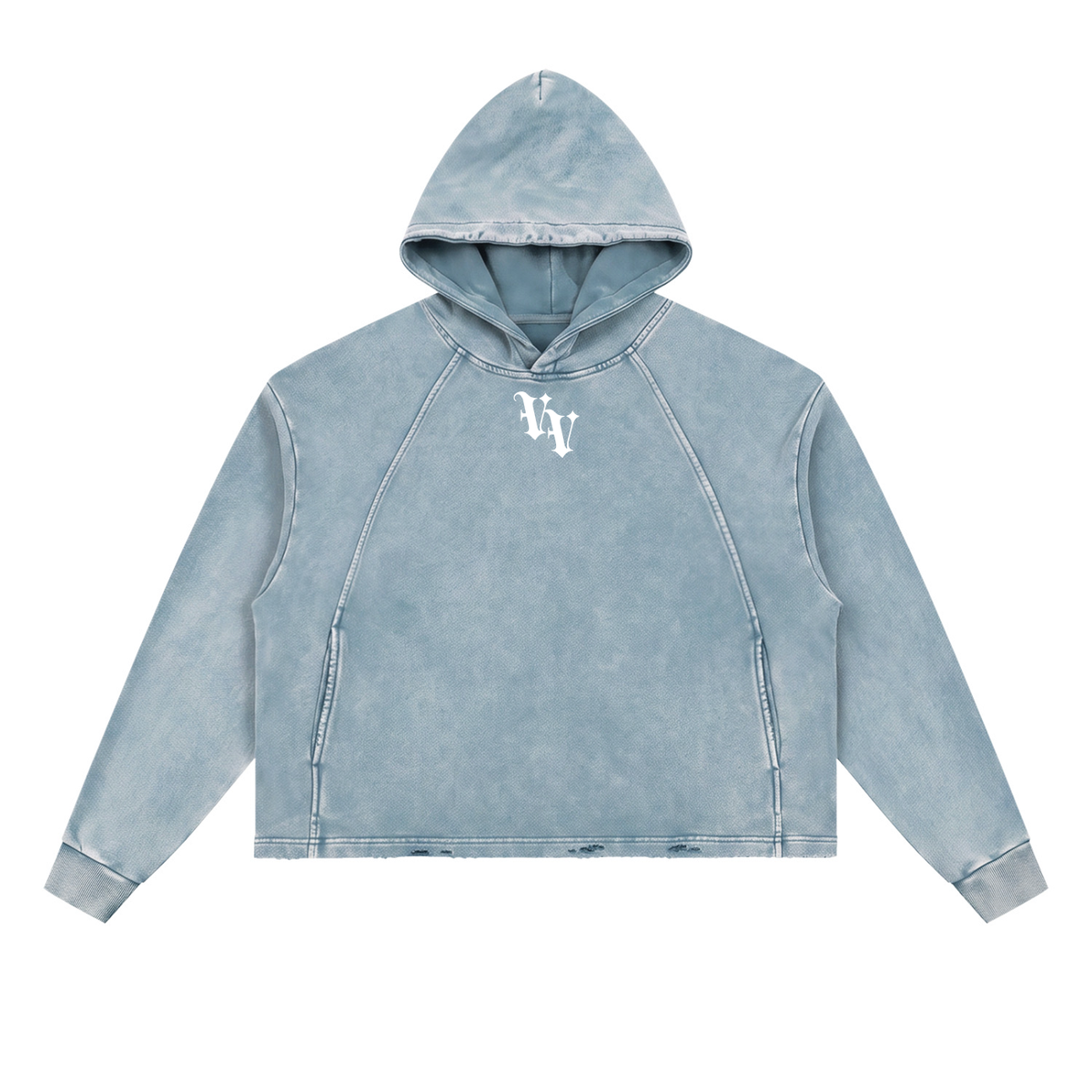 VV Frayed-Hem Hoodie