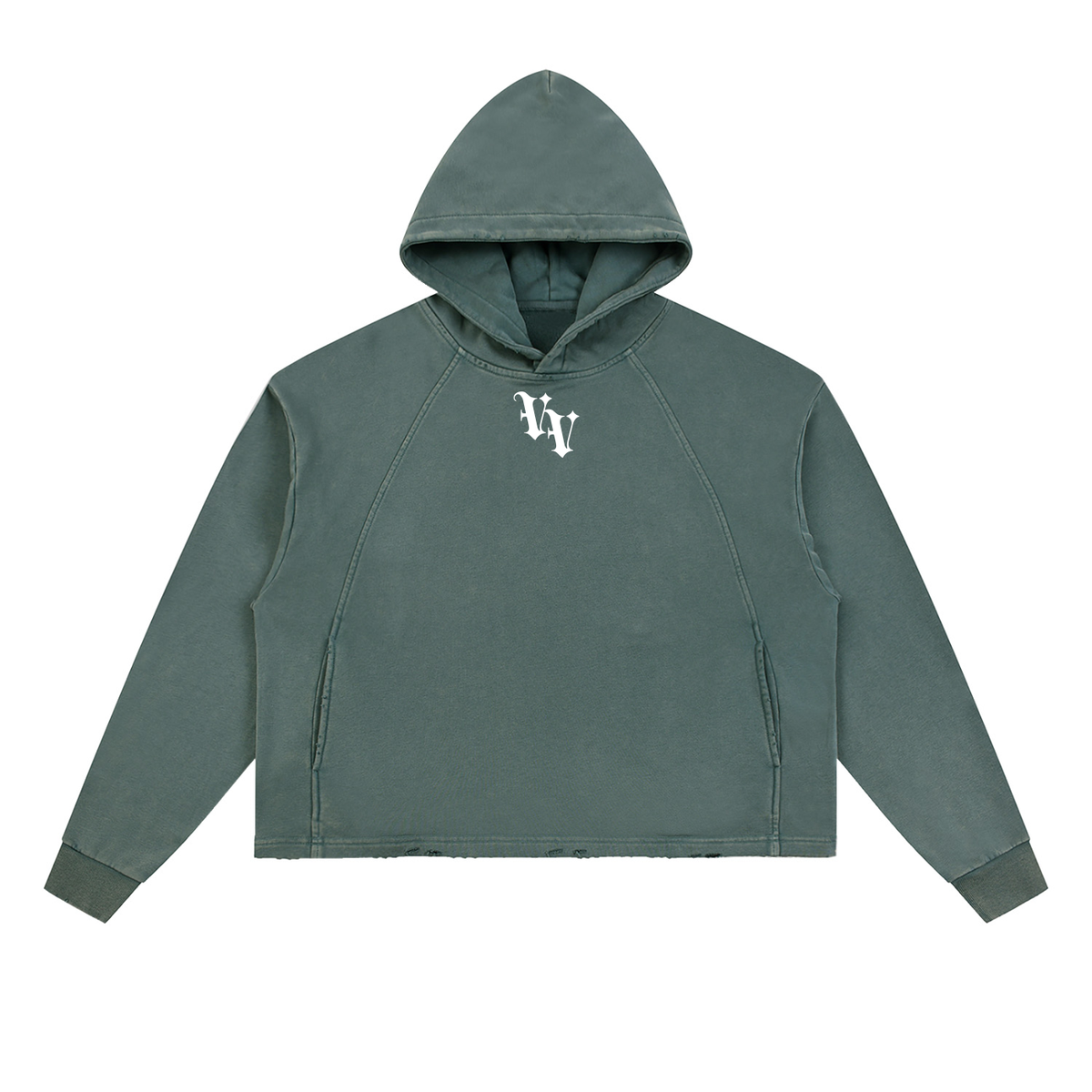 VV Frayed-Hem Hoodie